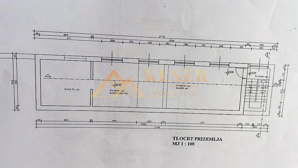 PEĆINE, POSLOVNO PROIZVODNO PRODAJNI PROSTOR, 203 M2 DVOETAŽNI