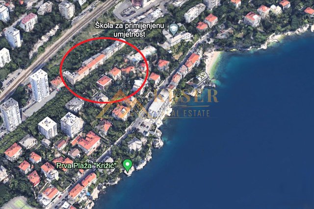 RIJEKA, SCHÖNE ZWEIZIMMERWOHNUNG 140 METER VOM MEER ENTFERNT