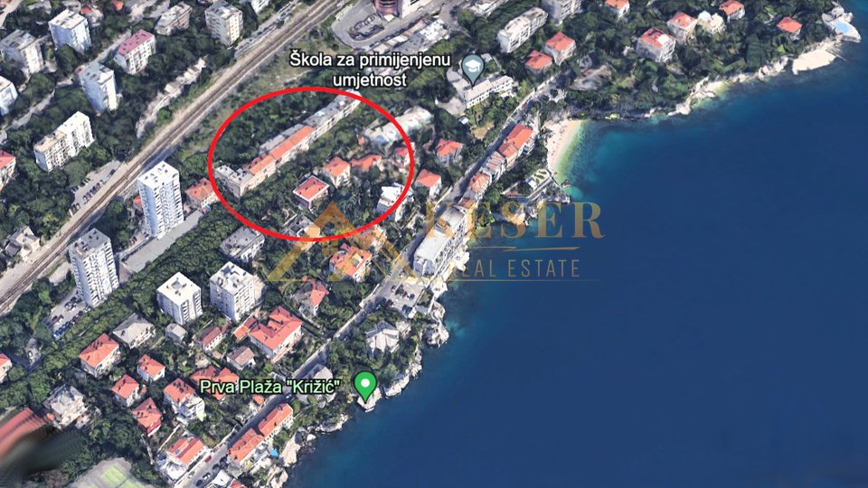 RIJEKA, SCHÖNE ZWEIZIMMERWOHNUNG 140 METER VOM MEER ENTFERNT