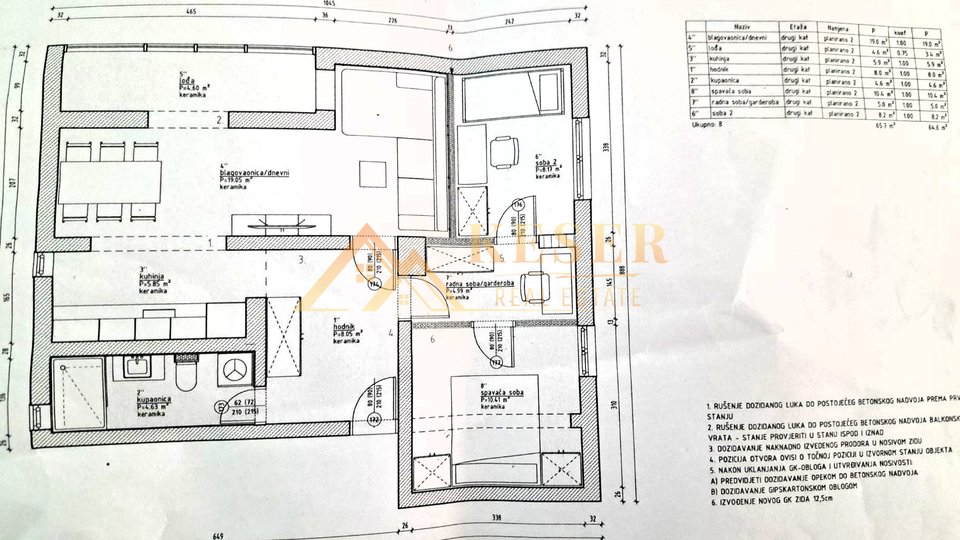 ŠKRLJEVO, 8 MINUTI DAL CENTRO DI RIJEKA, 65 m2