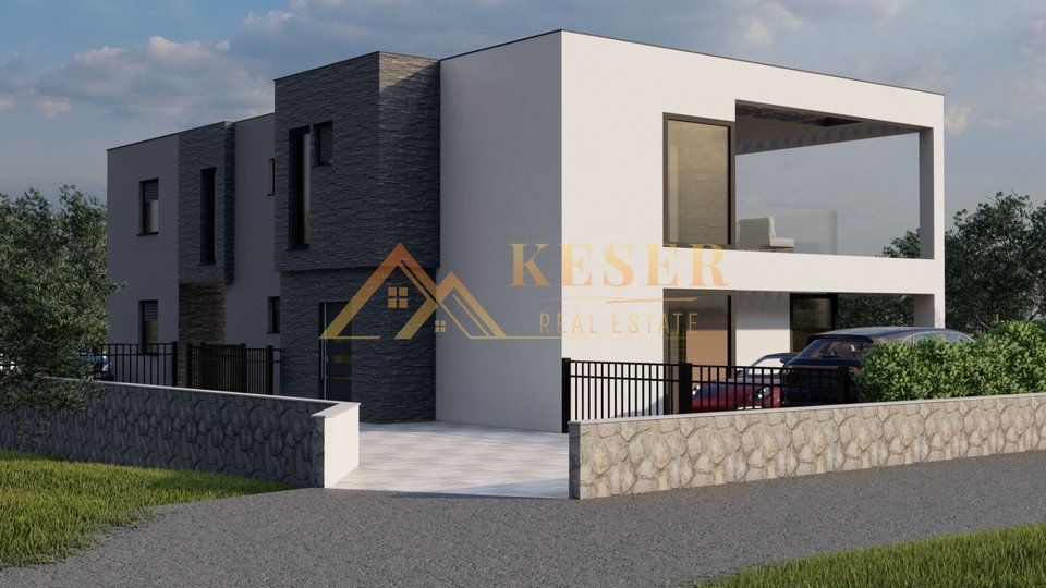 KRK, ONLY 1.4 KM FROM MALINSKA, VILLA WITH 2 APARTMENTS